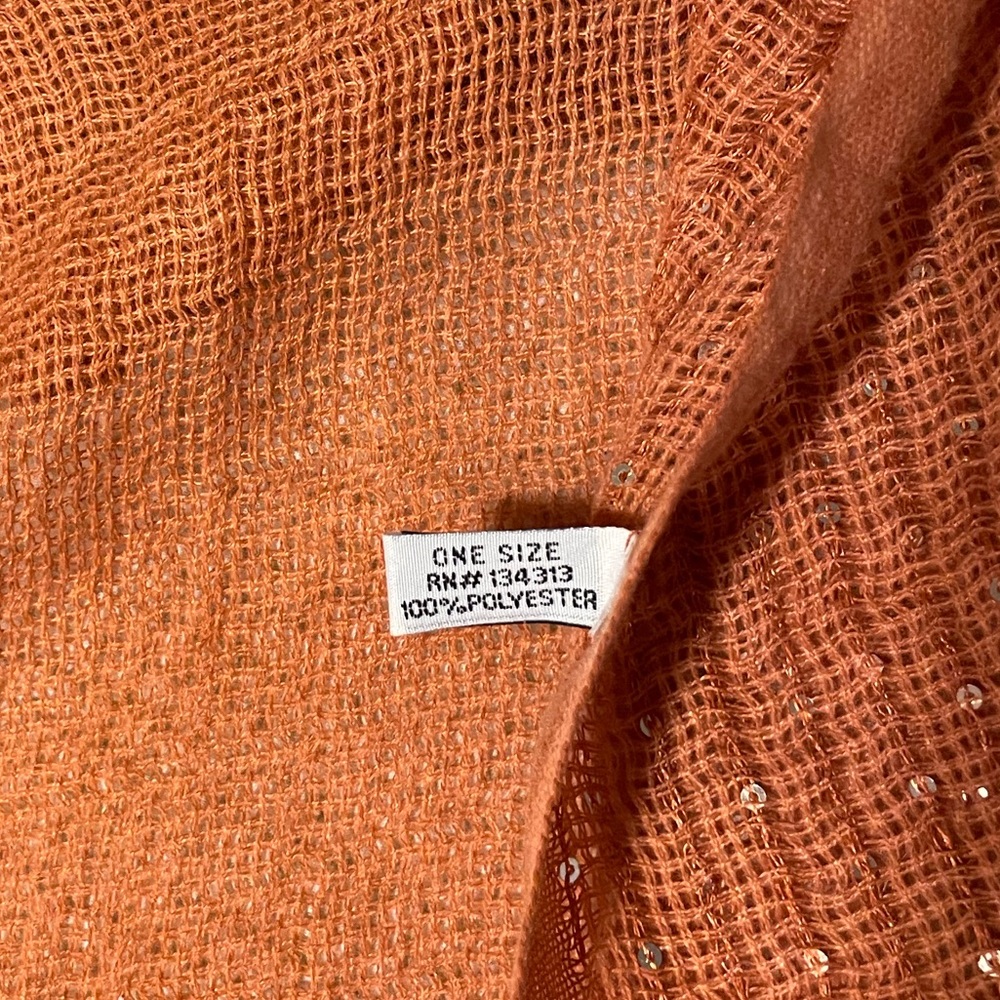 Muted orange cardigan, one size